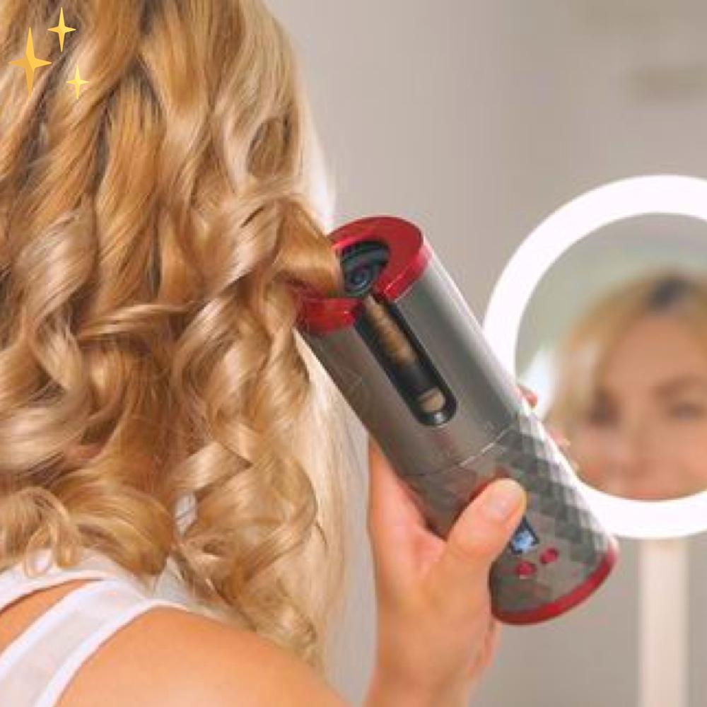 CurlsEverywhere™ Trådlös Automatisk Hårlock, 100 % Säker | Feel Gorgeous - Tillfällig FREE Clip Pack värd 20,-.