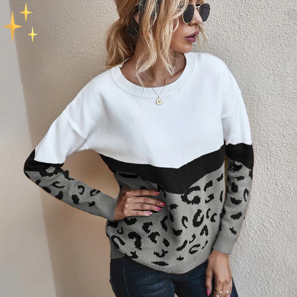 Mirabella™ Tess leopardtröja | Fantastiskt varm och trendig under kyligare dagar