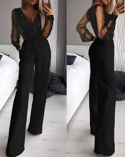 Willow - Jumpsuit med transparent ärmar