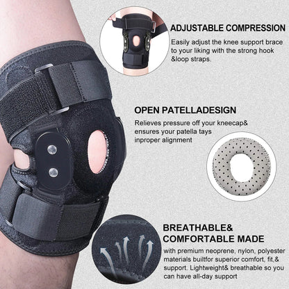 FlexiGuard justerbart och ledat knäskydd för optimalt stöd och smärtlindring
