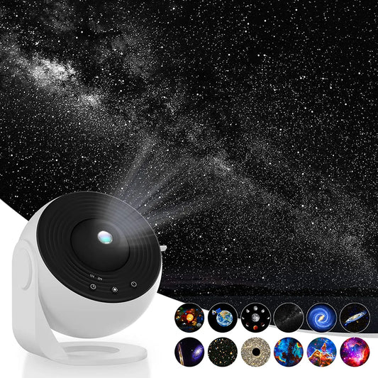13-i-1 galaxplanetarium-projektorlampa som atmosfäriskt nattljus
