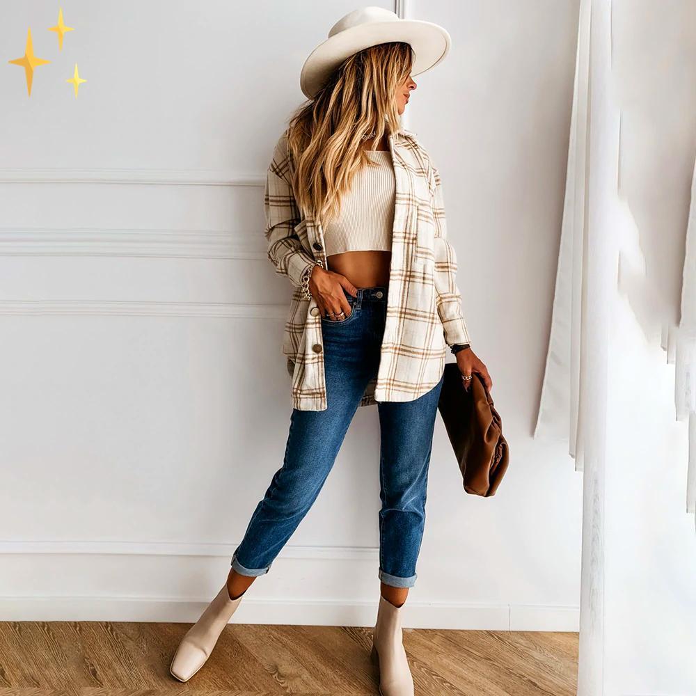 Mirabella™ Jennifer Plaid Cardigan | Den perfekta kavajen för den här säsongen