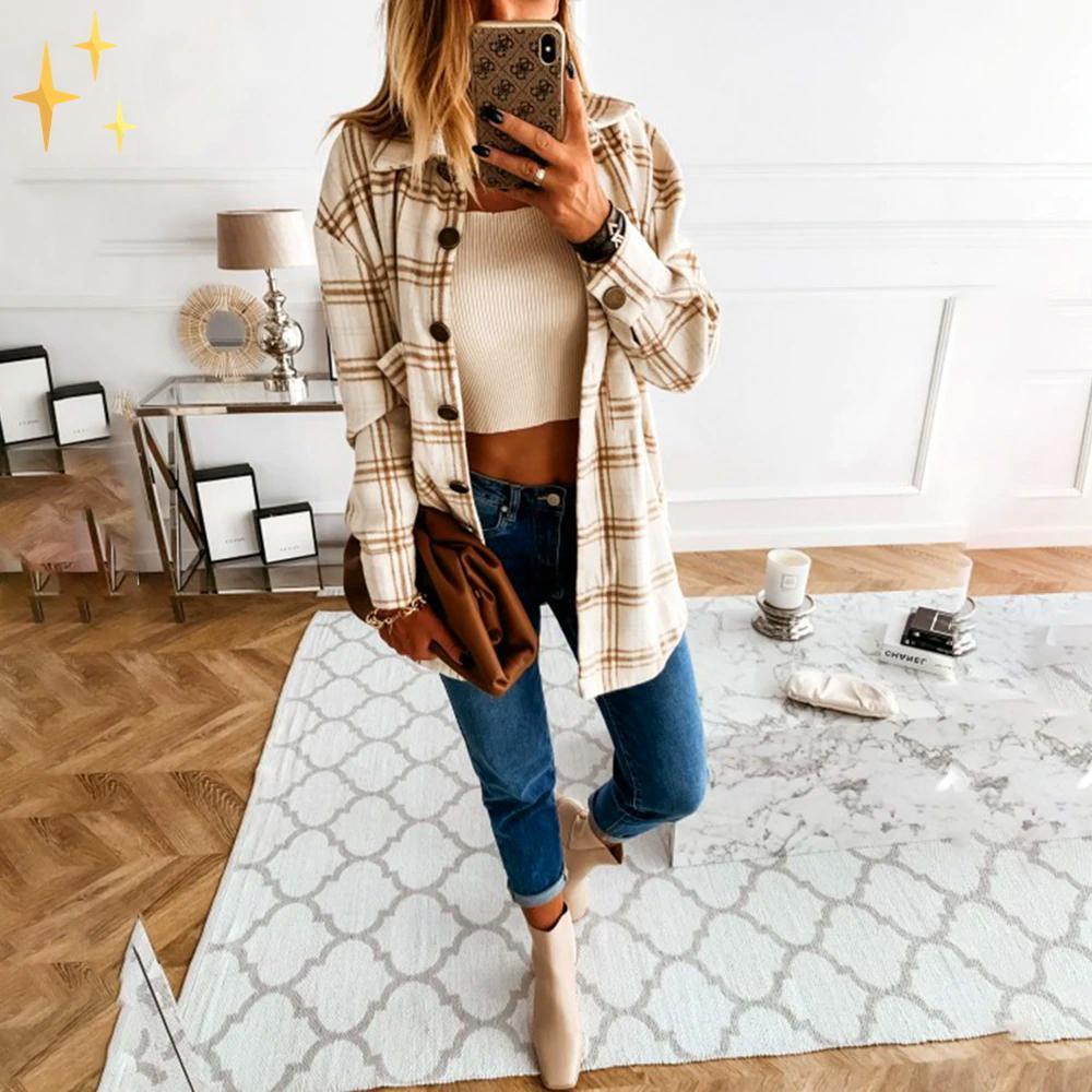 Mirabella™ Jennifer Plaid Cardigan | Den perfekta kavajen för den här säsongen